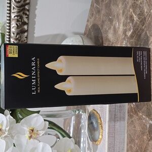Luminara Ivory Flameless Taper Candles, NWT